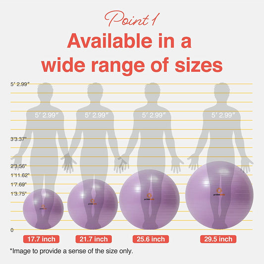 Exercise Ball for Balance Stability Fitness Workout Yoga Pilates at Home Office & Gym Birthing Ball for Pregnancy, Office Ball Chair