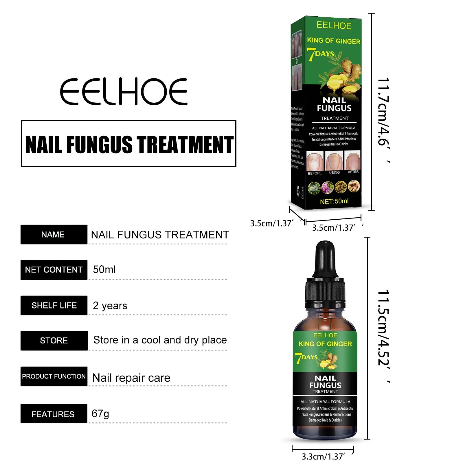 7 Days Nail Fungus Essence Hand and Foot Care Serum Removal Repair Gel Anti-Infection