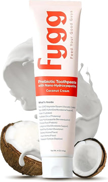 Nano Hydroxyapatite Toothpaste with Prebiotics (Coconut Cream, 4 Oz) - Fluoride & SLS Free Toothpaste with Hydroxyapatite - Nha Toothpaste for Sensitive Teeth - Remineralizing Toothpaste