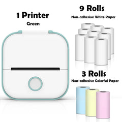 T02 Portable Mini Printer Thermal Pocket Printer Self-Adhesive Stickers Use for Diy,Journal Impresora Termica Portatil