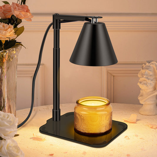 Candle Warmer Lamp with Timer, Electric Candle Warmer Adjustable Height Wax Warmer Compatible with Scented Candle for Vintage Home Room Decor House Warming Gifts New Home