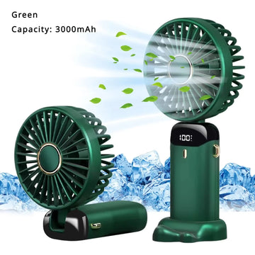 5000Mah Portable Fan Rechargeable 90° Foldable 5 Speed Mini Air Conditioner Small Fan Air Cooler with LED Digital Display