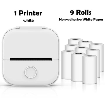 T02 Portable Mini Printer Thermal Pocket Printer Self-Adhesive Stickers Use for Diy,Journal Impresora Termica Portatil