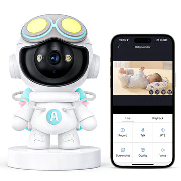 Baby Monitor 2K Indoor Security Camera, Dog Camera with Motion Detection, 2-Way Audio & Night Vision, Wifi Nanny Camera with Safety Alerts, Cloud & SD Card Storage