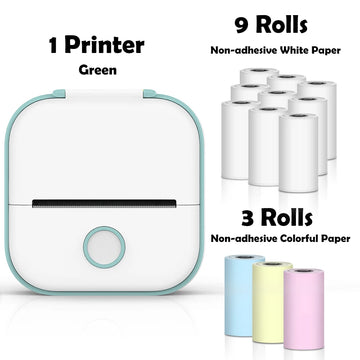 T02 Portable Mini Printer Thermal Pocket Printer Self-Adhesive Stickers Use for Diy,Journal Impresora Termica Portatil