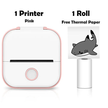 T02 Portable Mini Printer Thermal Pocket Printer Self-Adhesive Stickers Use for Diy,Journal Impresora Termica Portatil