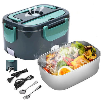 12V /24V /110V Stainless Steel Electric Heating Lunch Box for Home Car Office School